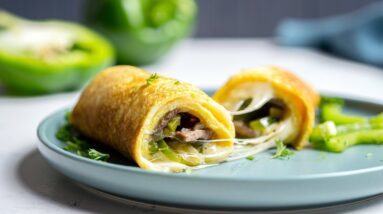Keto Philly Cheesesteak Omelet [Hearty Breakfast or Lunch]