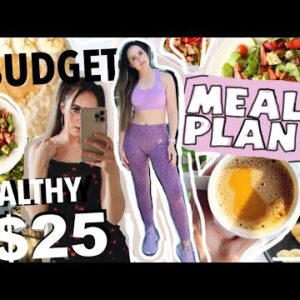 $25 tight budget HEALTHY MEAL PLAN FOR 1 WEEK **save $$$** (meal prep, cheap & affordable recipes)