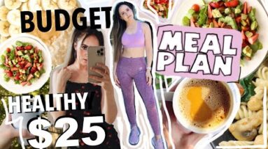 $25 tight budget HEALTHY MEAL PLAN FOR 1 WEEK **save $$$** (meal prep, cheap & affordable recipes)