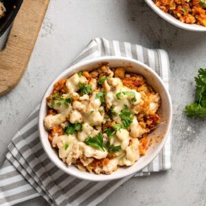 Keto Chicken Burrito Bowl [Easy Weeknight Meal]