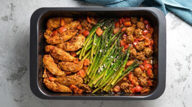 Keto Chicken & Chorizo Sheet Pan Meal 2 Keto Chicken & Chorizo Sheet Pan Meal