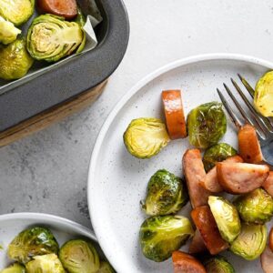 Keto Sausage & Brussel Sheet Pan Meal [Only 4 Ingredients]