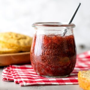 Keto Strawberry Chia Seed Jam [Under 1g Net Carb]