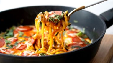 Keto One-Pan Pizza Zoodles 6 Keto One-Pan Pizza Zoodles