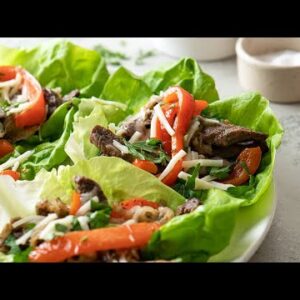 Keto Philly Cheesesteak Lettuce Cups