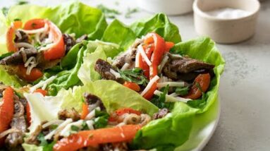 Keto Philly Cheesesteak Lettuce Cups