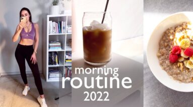 MORNING ROUTINE 2022 | healthy, productive & calm habits in 60 minutes (+ breakfast idea)