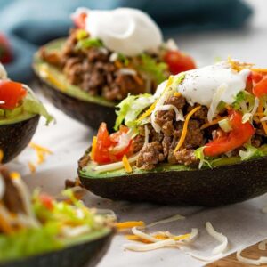 Keto Taco Stuffed Avocados Recipe