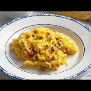 Keto Pumpkin Carbonara Recipe [with Shirataki Noodles]