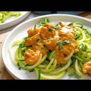 Keto Shrimp Curry Zucchini Recipe [Skillet Meal]
